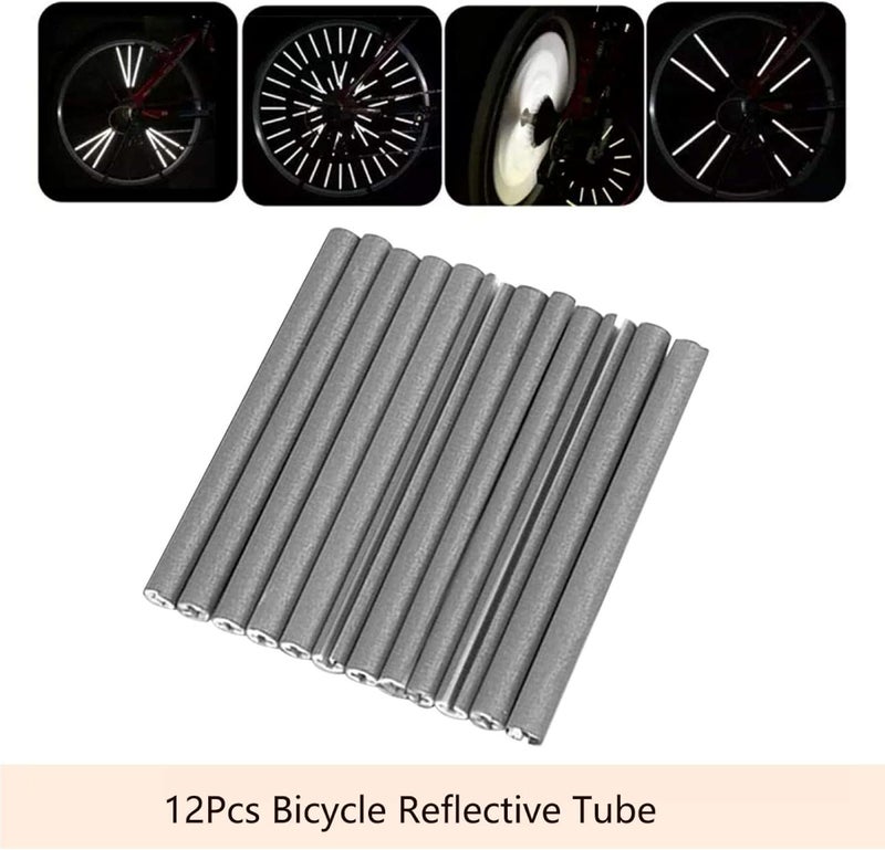 SOPINEKO 72Pcs Spoke Reflectors Wheel Decoration Warning Spoke Skin Covers Trim Wrap Cover Pipe for Night Cycling Riding Motorcycle Motocross Pit Dirt Bike - Image 4